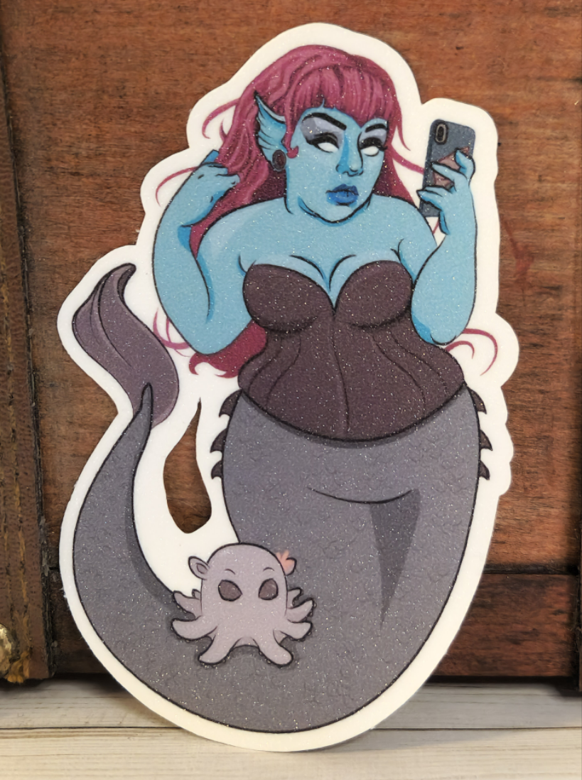 Dark Mermaid Pinup